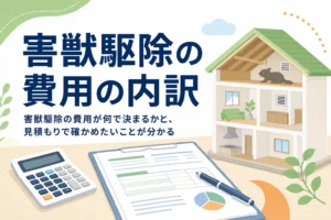 害獣駆除の費用の内訳と見積もりで確かめたいことを紹介する記事のアイキャッチ