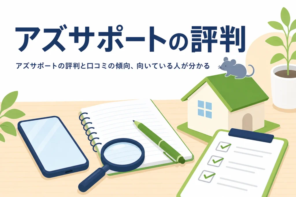 アズサポートの評判・口コミの傾向と向いている人を紹介する記事のアイキャッチ